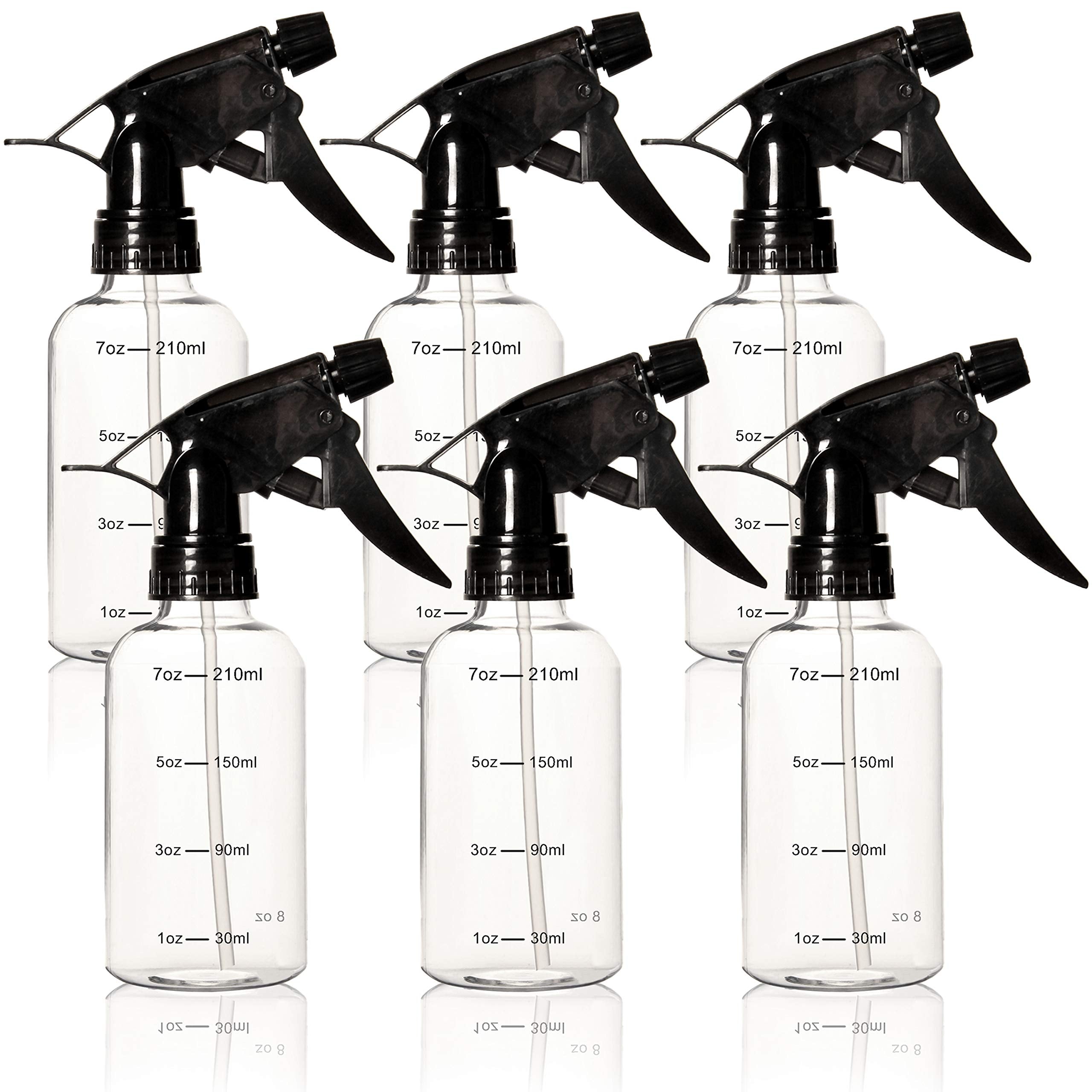 Youngever 6 Pack Empty Plastic Spray Bottles, Spray Bottles for Hair and Cleaning Solutions