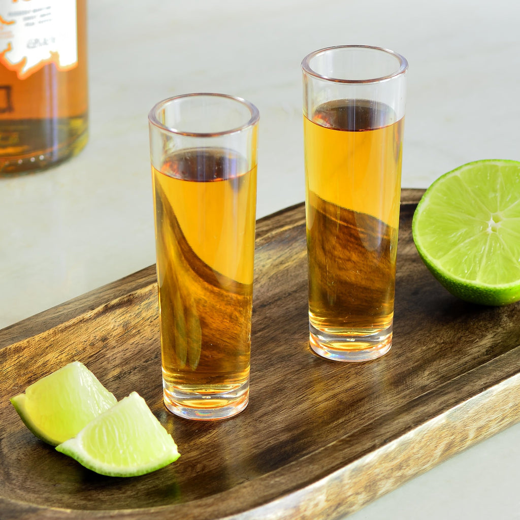 Youngever 6 Pack Plastic Shot Glass Set, Plastic Shot Cups, Clear Shot Glass