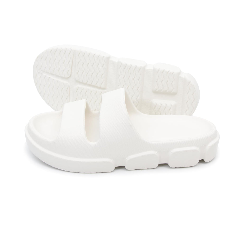 SPRUCE INT SHEYOUNG Slide Sandals for Women Indoor Outdoor, House Slippers for Woman, Non Slip Rubber Shower Slides, Two Strap Arch Support Sandals