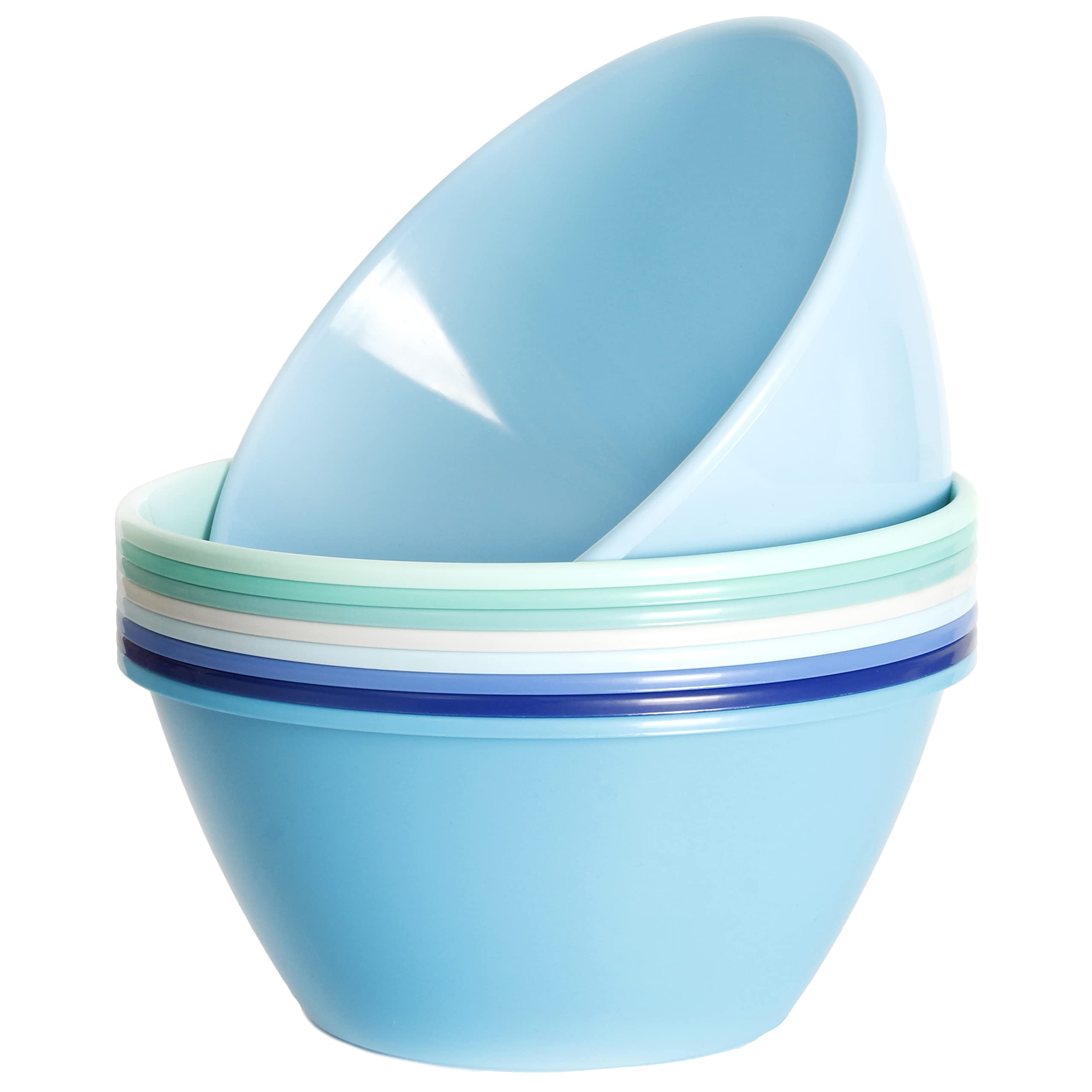 Youngever 11 inch 120 Ounce Plastic Mixing and Serving Bowls, Large Popcorn Bowls, Salad Bowls, Chip and Dip Serving Bowls, Set of 9