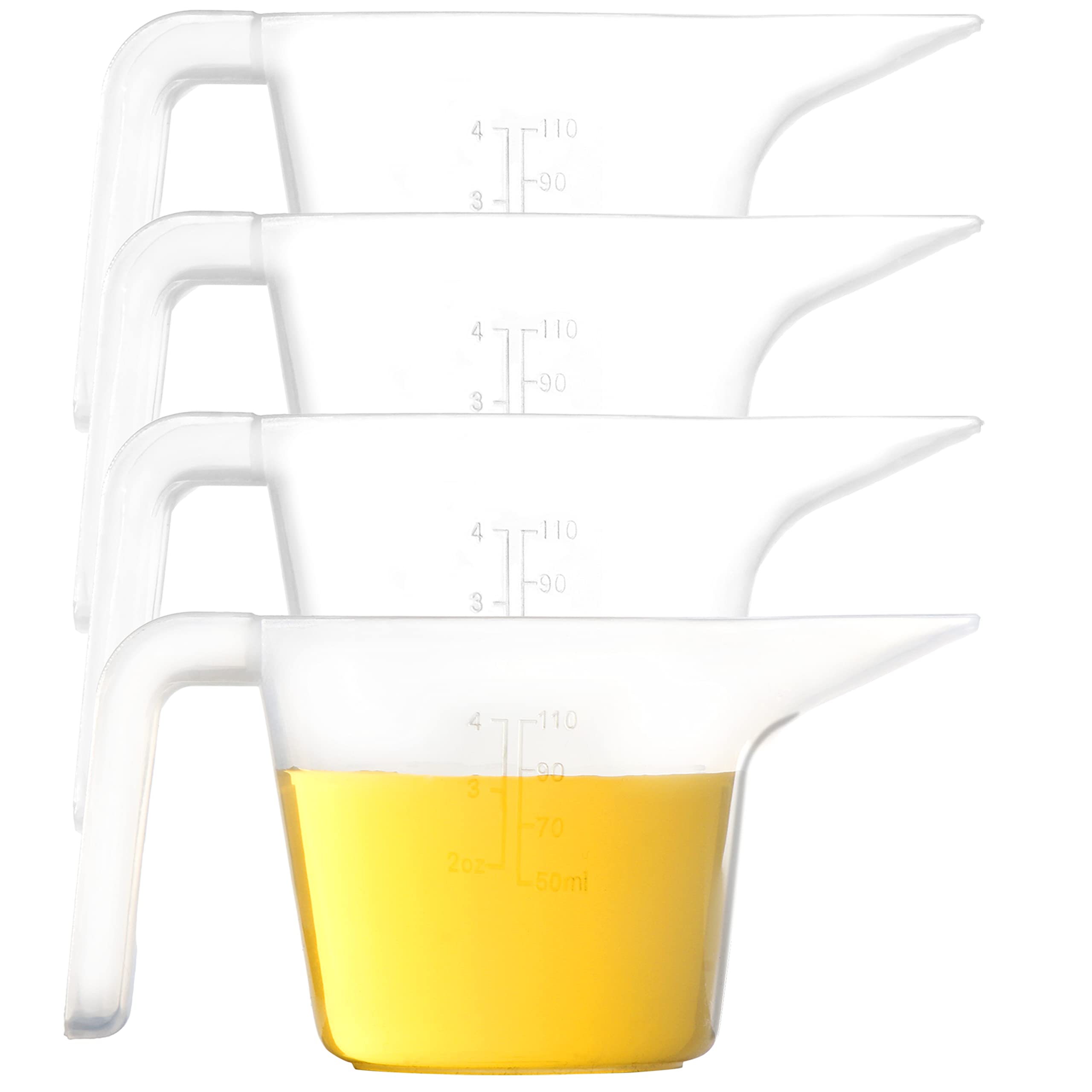 Youngever 4 Pack Plastic Measuring Cups, Clear Measuring Cups