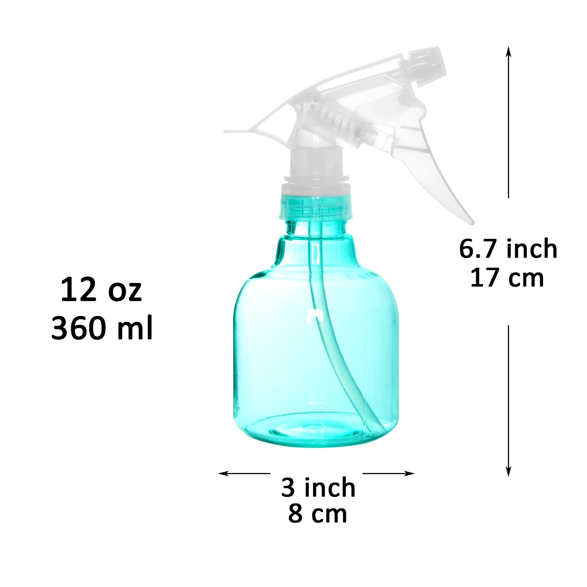 Youngever 6 Pack 12 Ounce Empty Plastic Spray Bottles