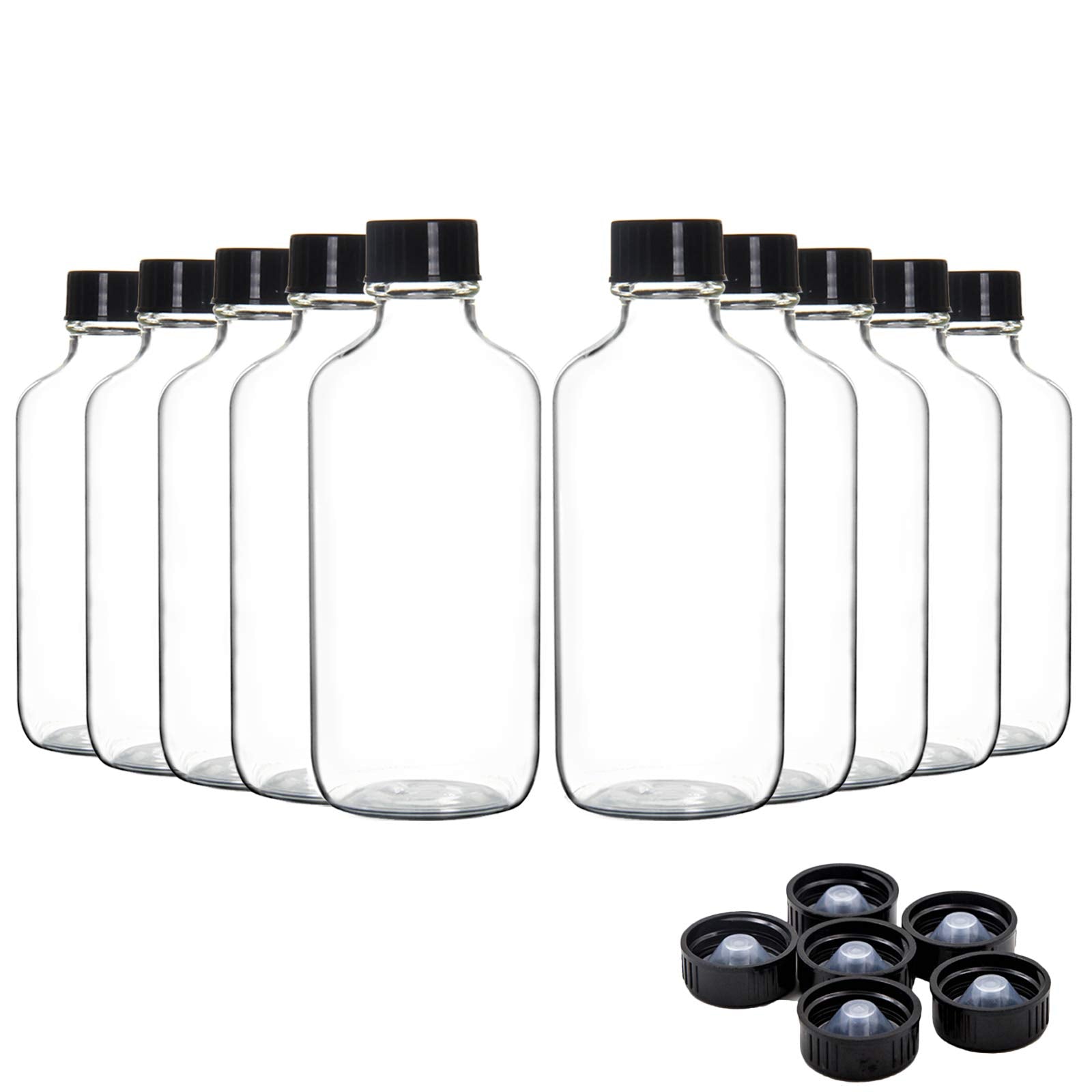 Youngever 16 Pack Empty Glass Bottles with Lids, Refillable Container for Essential Oils, Vanilla Extract and More