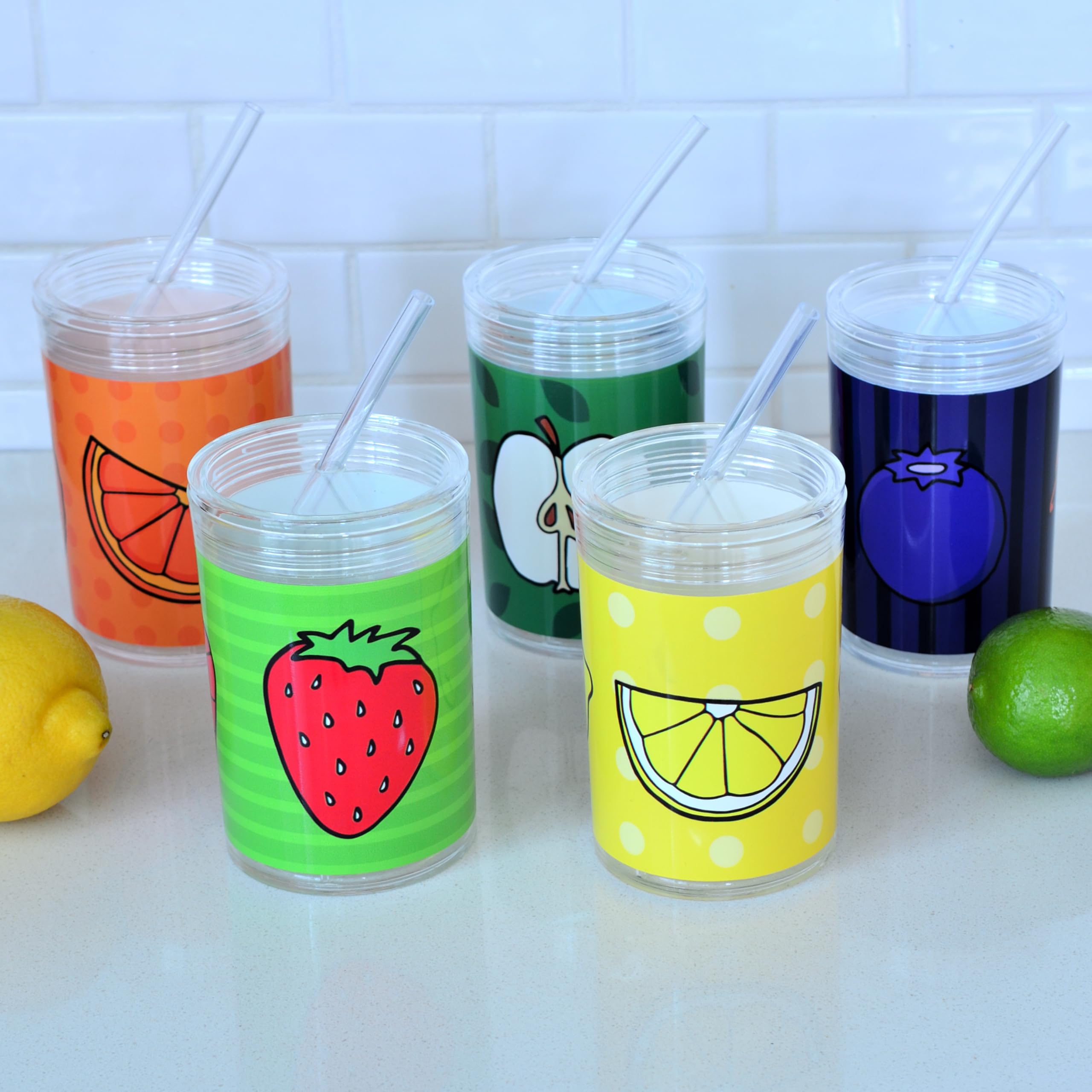 Youngever Kids Tritan Cup with Straws, Reusable 14 Ounce Toddler Cup with Lid and Straw, Unbreakable Kids Tritan Tumbler with Straw