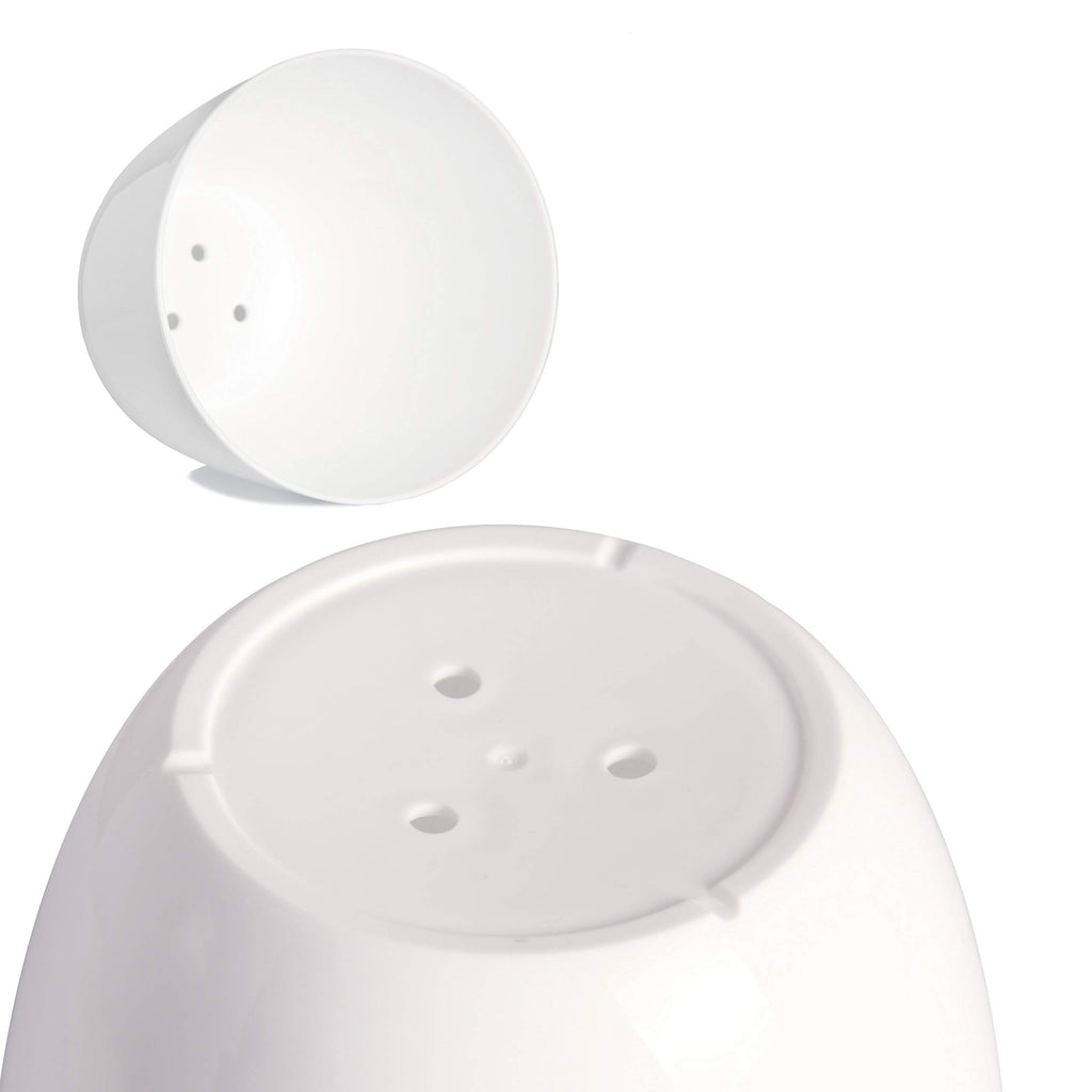 Youngever 10 Pack 3 Inch Mini Plastic Planters Indoor Flower Plant Pots, White Gardening Pot with Drainage for All House Plants, Flowers, Herbs, Succulents, NO Plant Included