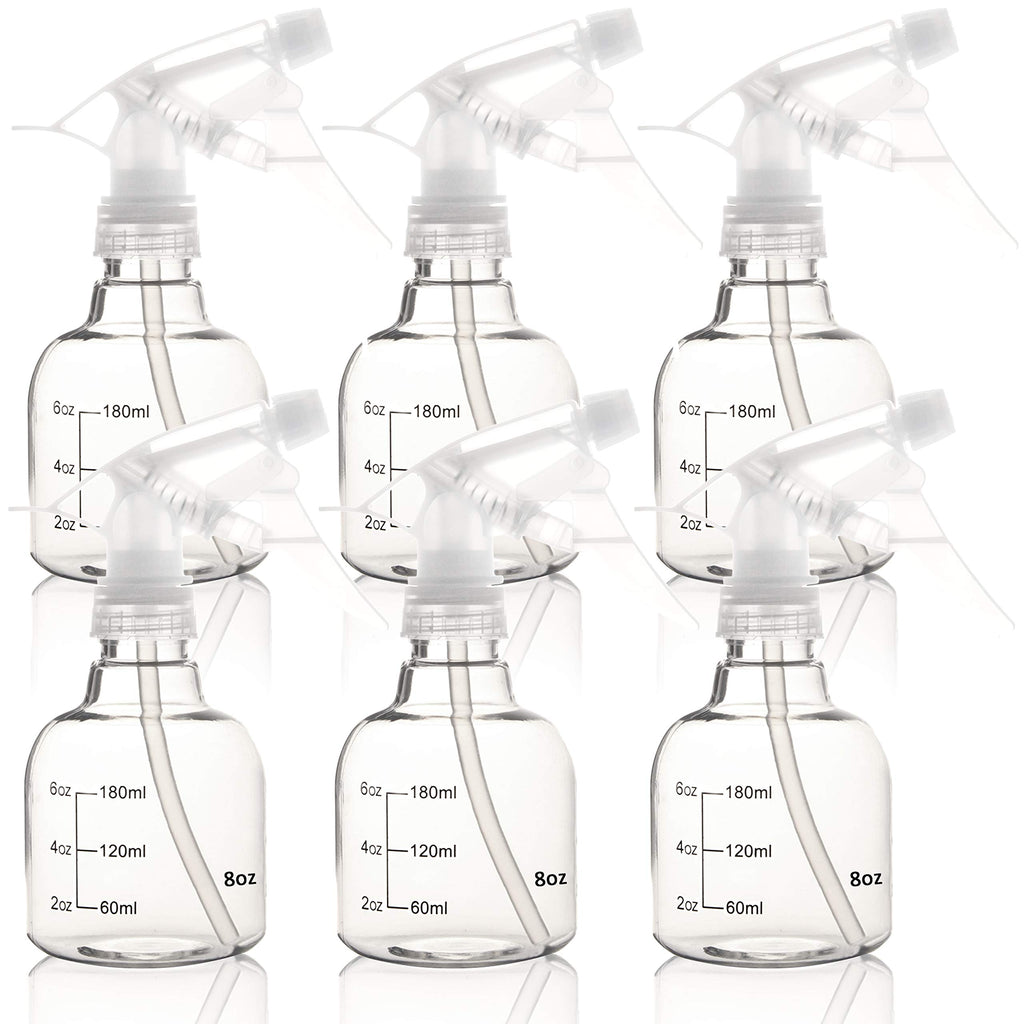Youngever 6 Pack Empty Plastic Spray Bottles, Spray Bottles for Hair and Cleaning Solutions
