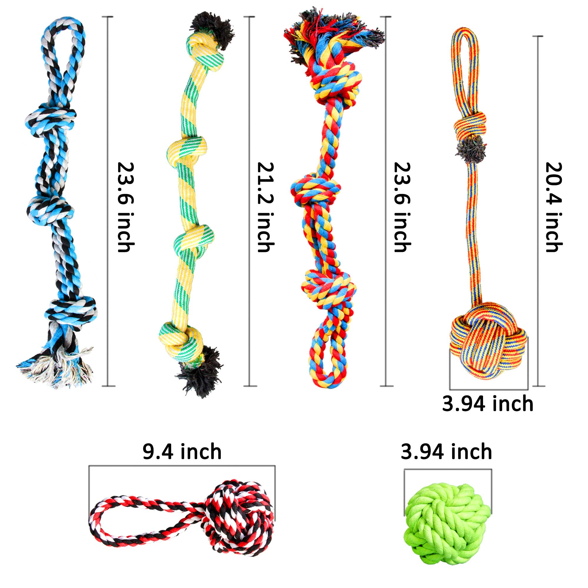 Youngever 6 Pack Dog Rope Toys, Puppy Chew Toys Dog Toys for Medium to Large Dogs