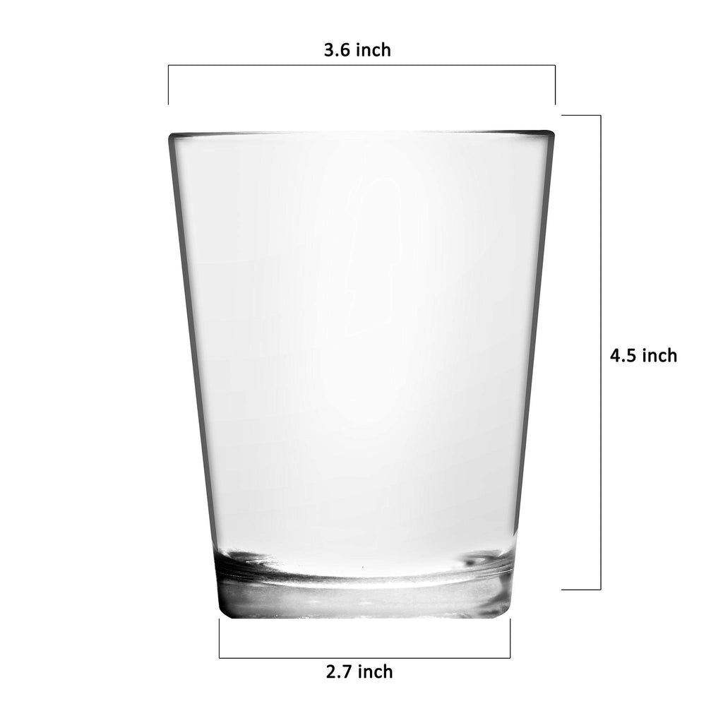 Youngever 16 oz Bistro Clear Plastic Tumblers, Drinking Glasses, Reusable Cups, Unbreakable Set of 8
