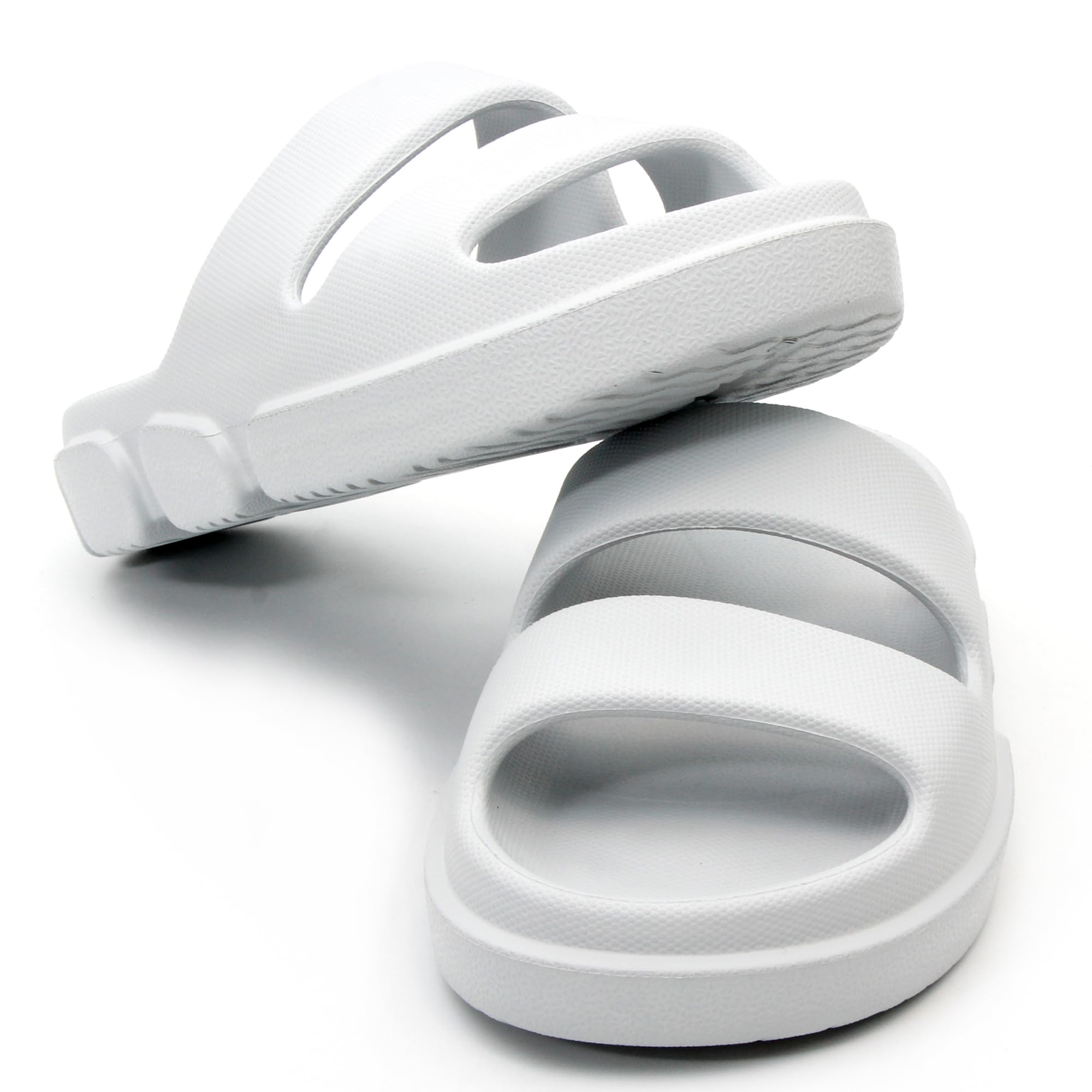 SPRUCE INT SHEYOUNG Slide Sandals for Women Indoor Outdoor, House Slippers for Woman, Non Slip Rubber Shower Slides, Two Strap Arch Support Sandals