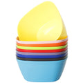 Youngever 9 Pack 12 Ounce Plastic Bowls for Snacks and Kids - Set of 9 Rainbow Colors