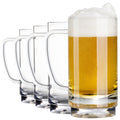 Youngever 4 Pack 16 Ounce Beer Glasses, Reusable Plastic Beer Mugs