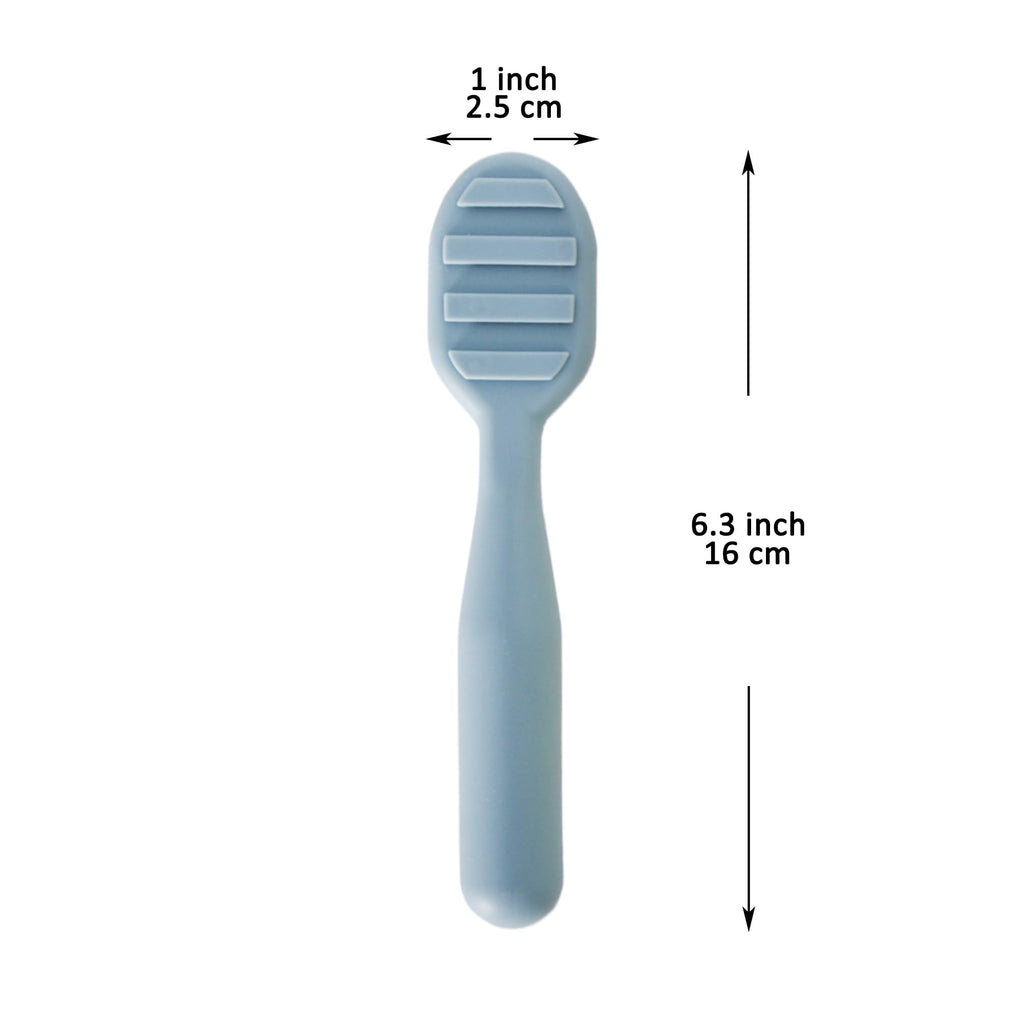 Youngever 5 Pack Silicone Baby Learning Spoons, Self Feeding Spoon, Unbreakable Silicone Learning Spoons for Kids Aged 6+ Months