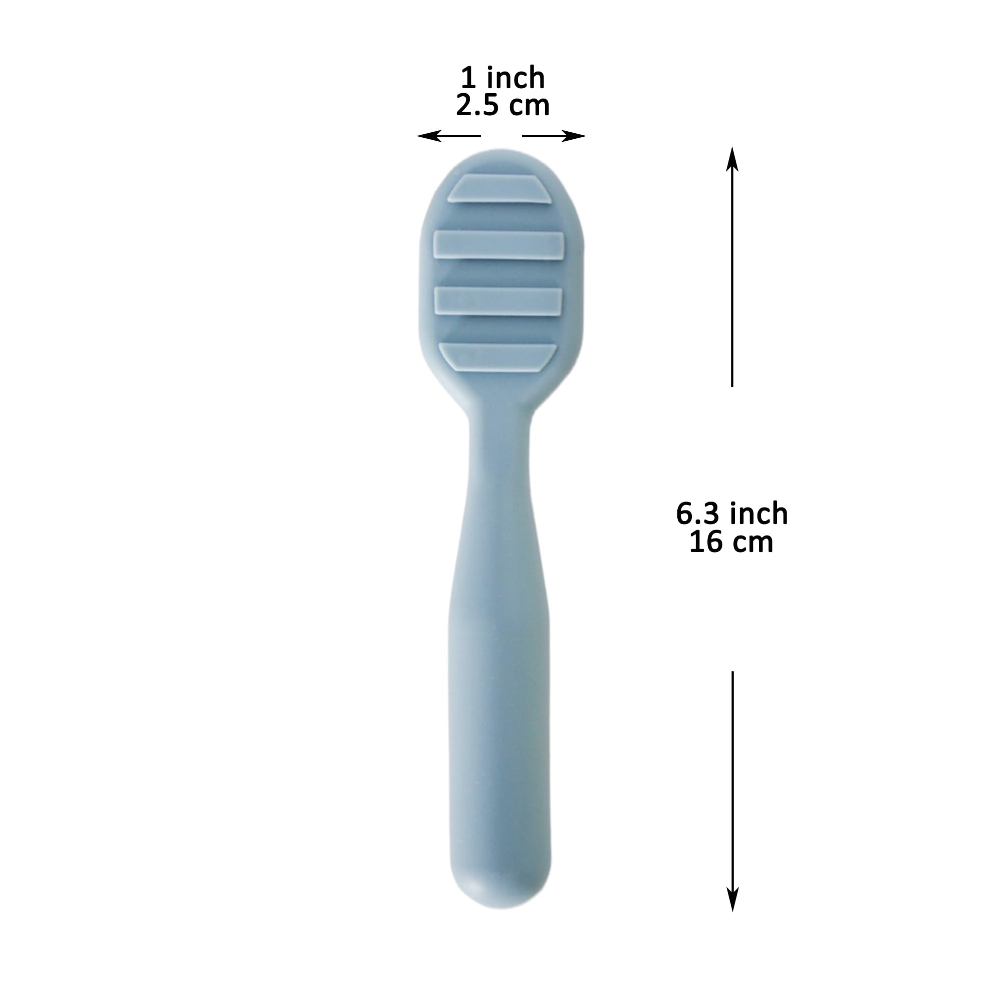 Youngever 5 Pack Silicone Baby Learning Spoons, Self Feeding Spoon, Unbreakable Silicone Learning Spoons for Kids Aged 6+ Months