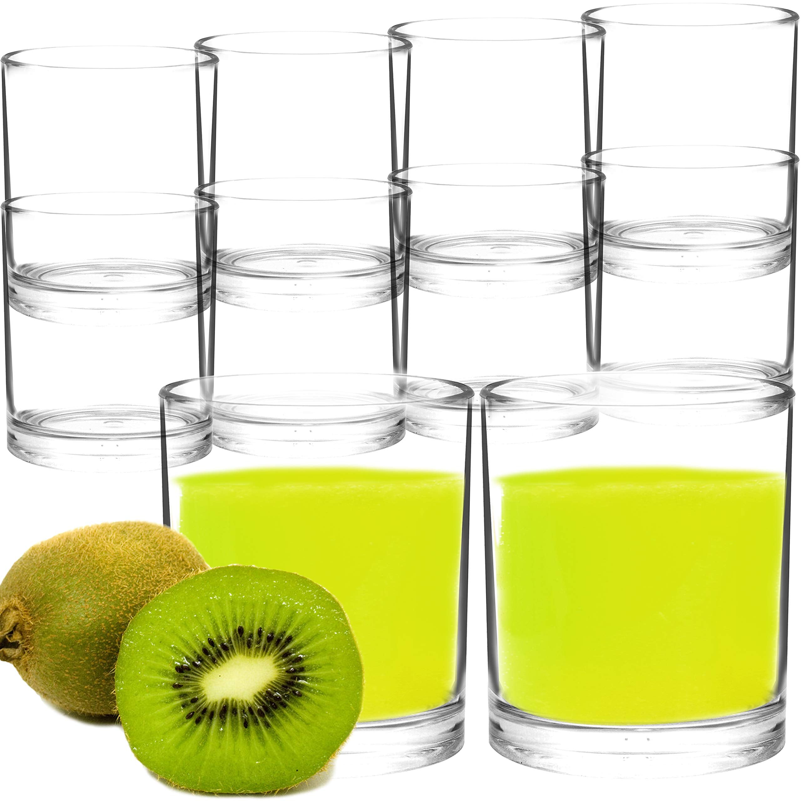 Youngever 8 Pack Plastic Water Tumbler, Plastic Glasses, Reusable Plastic Cups, Unbreakable Glasses